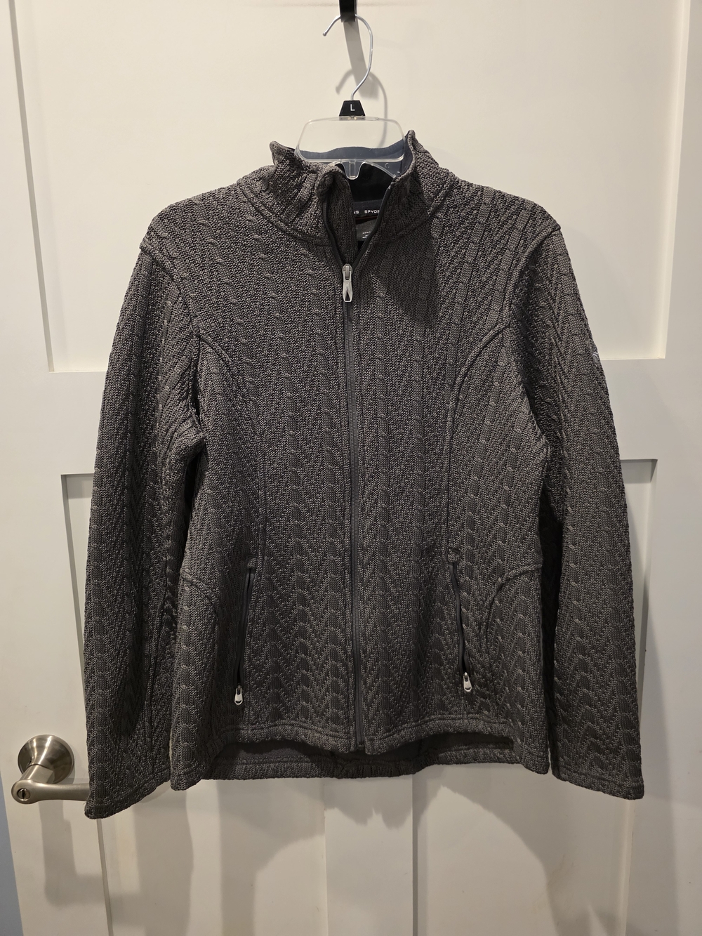 Spyder Women's Major Cable Stryke Jacket Fleece Gray Size Large